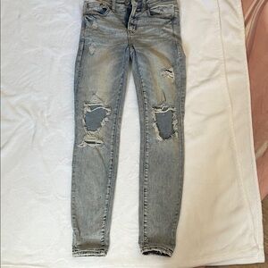 American Eagle Outfitters Kids Ripped Jeans - Light Blue